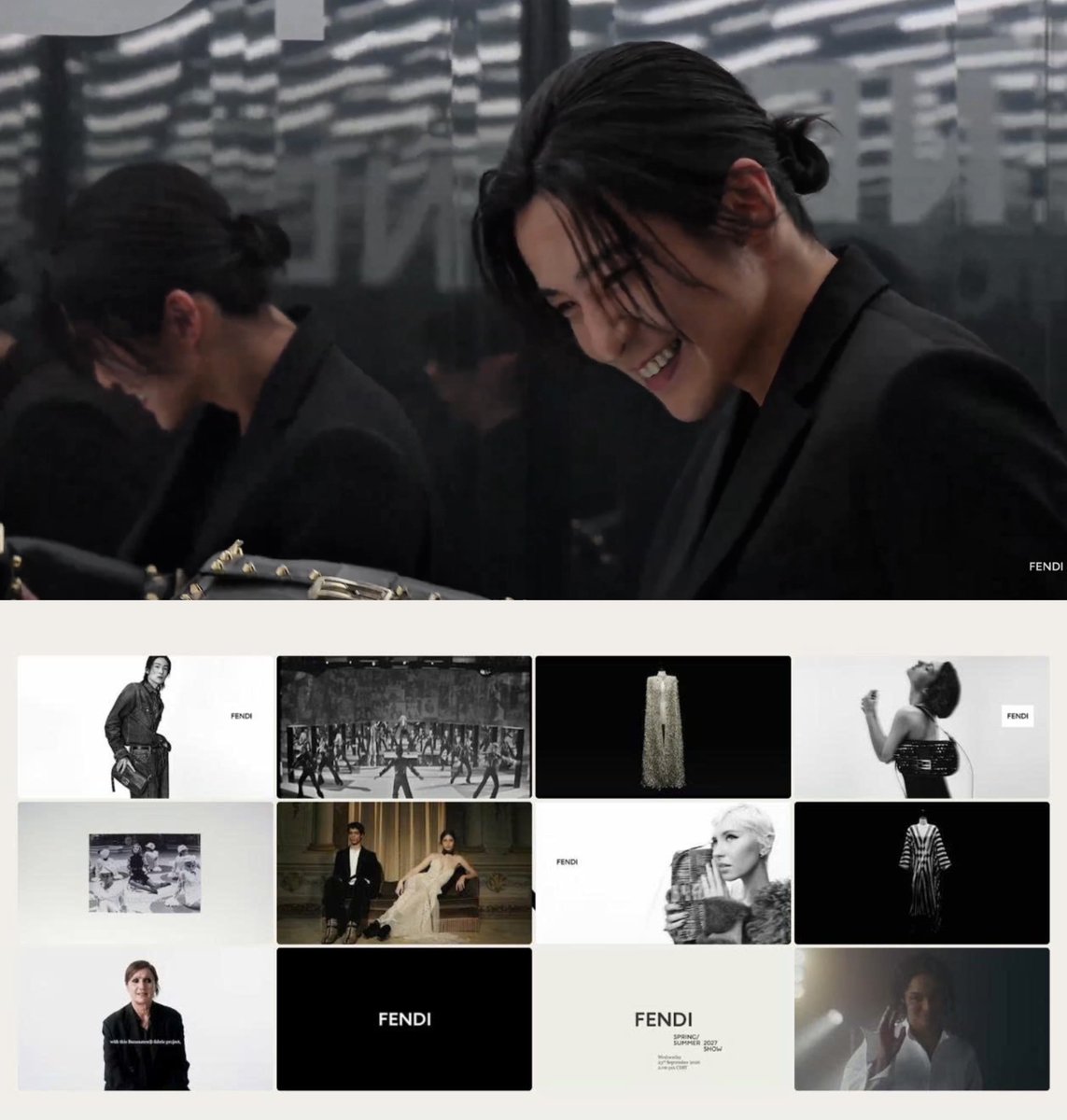 cheesunset__'s tweet photo. ⭐️ Ren Meguro at FendiSS27

- He was the final guest to dance during the opening of the show.
- His Ambassador image promoting the Fendi Baguette campaign appeared at the end of the show.

#RenMeguro #目黒蓮
#FendiSS27 #FENDIxRenMeguro https://t.co/69QFGkFcQN