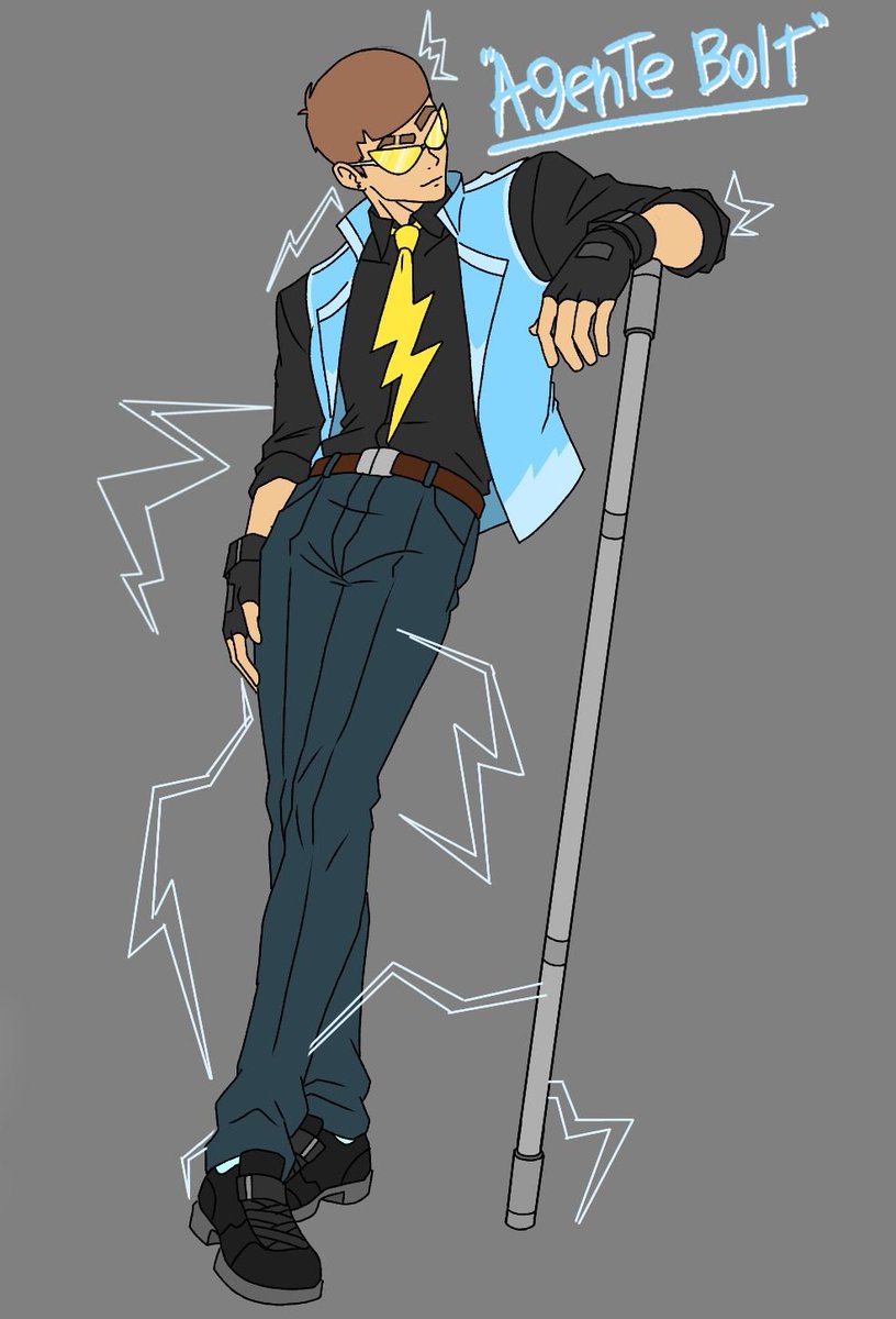 Rocky_Ratchet's tweet photo. Outfit alternativo del agente Bolt ⚡🔌

(Lo único que cambia es su corbata, su chaleco, sus guantes y gafas)
[#stingsonas #outersonas #Neoverso] https://t.co/5XHprKhd6o