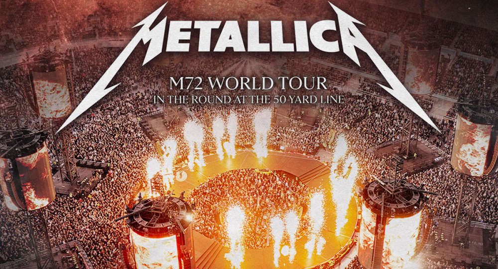 KNAC's tweet photo. METALLICA M72 WORLD TOUR 2027 NORTH AMERICAN SHOWS ANNOUNCED. Limp Bizkit and Avatar to Support. Get all the details and how to get tickets here https://t.co/KimL5uiNAJ #Metallica #KNAC #PureRock @Metallica https://t.co/7ULxSoKGmr