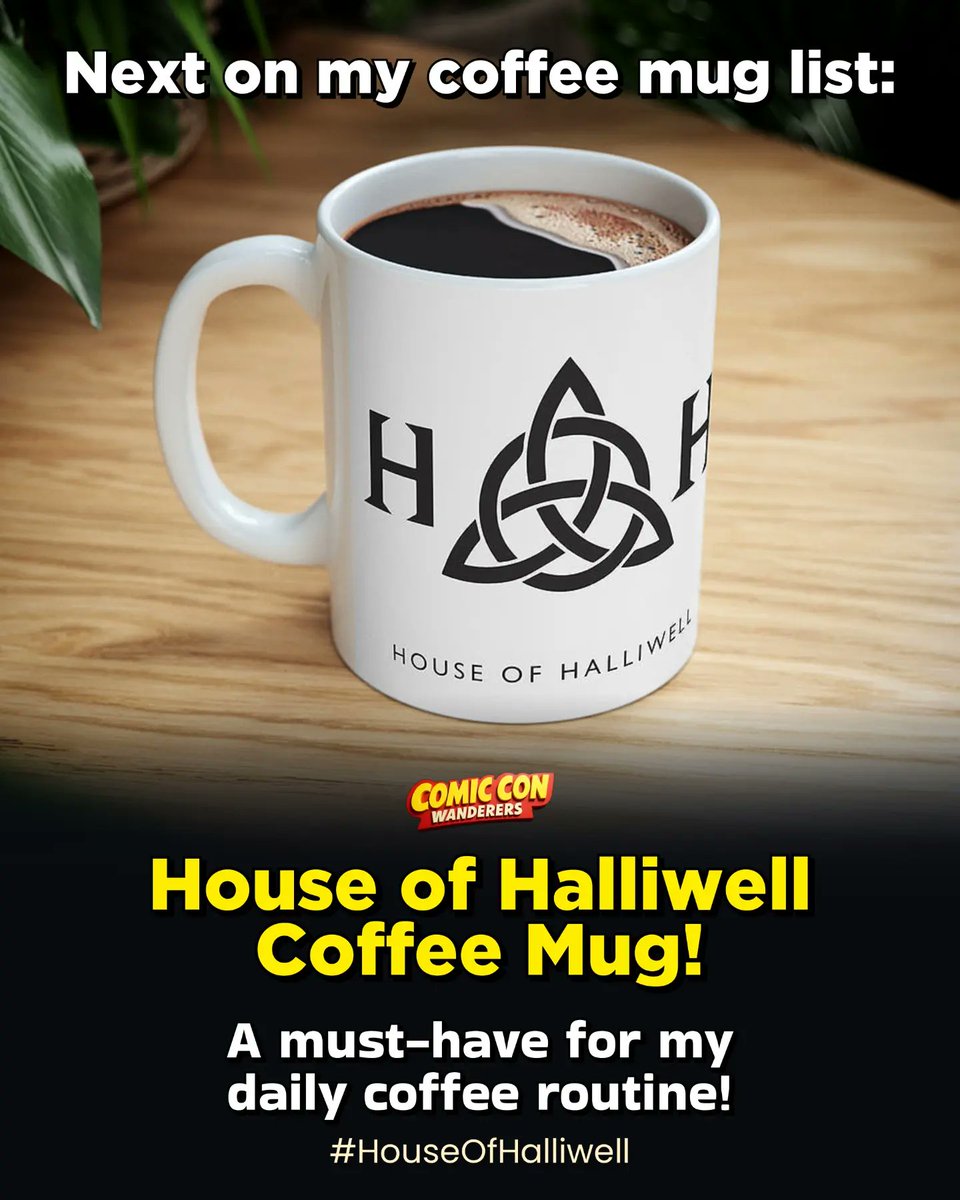 KandisBippmn's tweet photo. I’m ordering the official House of Halliwell mug soon to add to my Charmed collection. After getting Burger King France’s Charmed mug, this 11-oz ceramic mug was a must-have. Perfect for coffee, tea, or hot chocolate—and a nostalgic way to support https://t.co/JxvqwcE1JZ