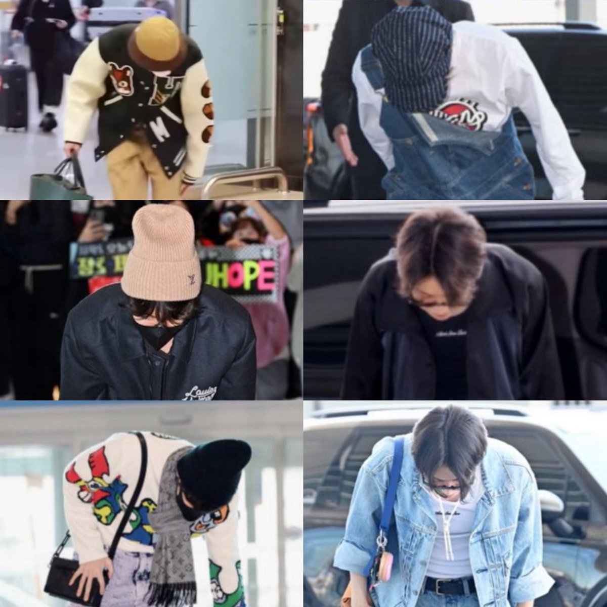 _mang218's tweet photo. 공항 입출국 때마다 90도로 인사하는 제이홉 https://t.co/ZnKRSkiMkY