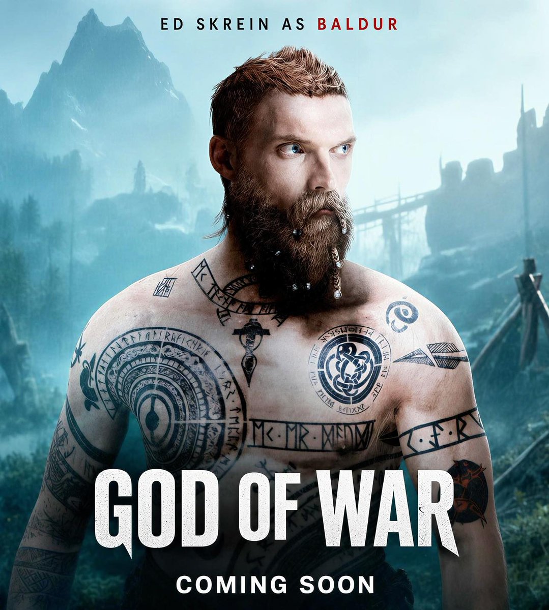 ilovesj071315's tweet photo. إد سكراين يجسّد بالدور في مسلسل God of War من Prime Video. ينضم بدور أحد أخطر خصوم كراتوس، المحارب الإسبرطي السابق الذي أصبح إله الحرب بعد انتقامه من آريس. قد تغفر الآلهة، لكن كراتوس لا ينسى. https://t.co/gkiM6nfarF