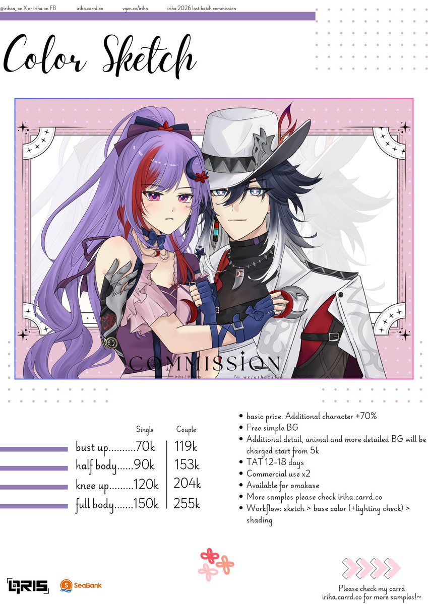 irihaa_'s tweet photo. ✨RT's are appreciated ✨

hallo, aku open commission dengan menu seperti dibawah. mohon baca ToS dulu ya, kalau berminat bisa dm aku (´▽`ʃ♡ƪ)

slot akan di-update di rep. sample &amp; progress: https://t.co/rB4A76felM

#irihappymail #commission #artidn https://t.co/1cf1Ha9Qid