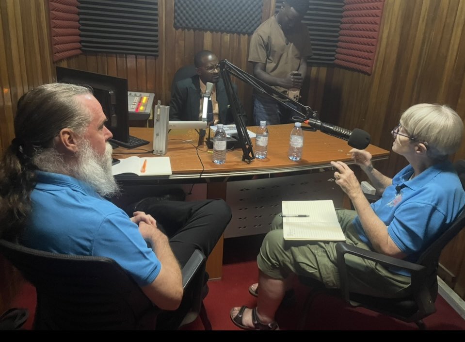 scijnet's tweet photo. We were live on Kampala FM!

Our MD Prof. Dr. Mary Ann Cooper and President Prof. Ken Nixon are currently in Uganda, and they discussed how Ugandans can stay safe from lightning.

Topic:  Protecting school children, using real data, and doing more research to save Ugandan lives. https://t.co/Bio5tjDpwB