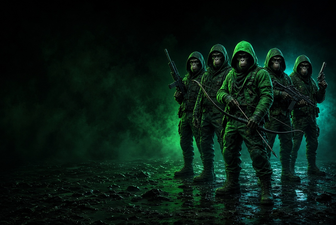 RobbinApes's tweet photo. THE APES AREN'T COMING FOR THE JUNGLE.
They're building their own.
🦍
🦍🦍
🦍🦍🦍🦍
Meme → Collection → Arena
And eventually...
the whole ecosystem.
Stay close. #ROBBINAPES https://t.co/zyohY3WpRB