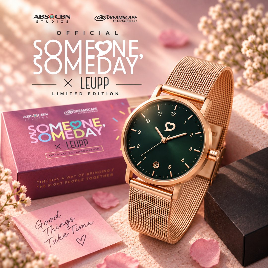 ABSCBNpr's tweet photo. Time to make “Someone, Someday” part of your everyday. ⌚✨

The first-ever “Someone, Someday” x LEUPP collaboration is here! 💙 

#SomeoneSomeday #Dreamscape #ABSCBNLicensing #MerchandiseLicensing #LEUPP @DreamscapePH @leuppwatches https://t.co/ZGN4UVVppQ