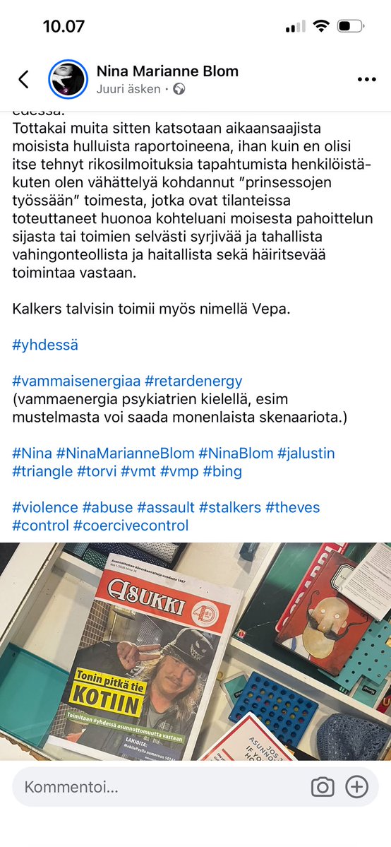 ninamblom's tweet photo. #Nina #NinaMarianneBlom #NinaBlom #jalustin #triangle #torvi #vmt #vmp #bing
#violence #abuse #assault #stalkers #theves #control #coercivecontrol
https://t.co/3I6BeTdv8L
@Valvontaltk @krp_poliisi @Suojelupoliisi @saatiotrahastot @willerydman @SariEssayah @oikeusmin @okmfi https://t.co/gUg1YyoGE0