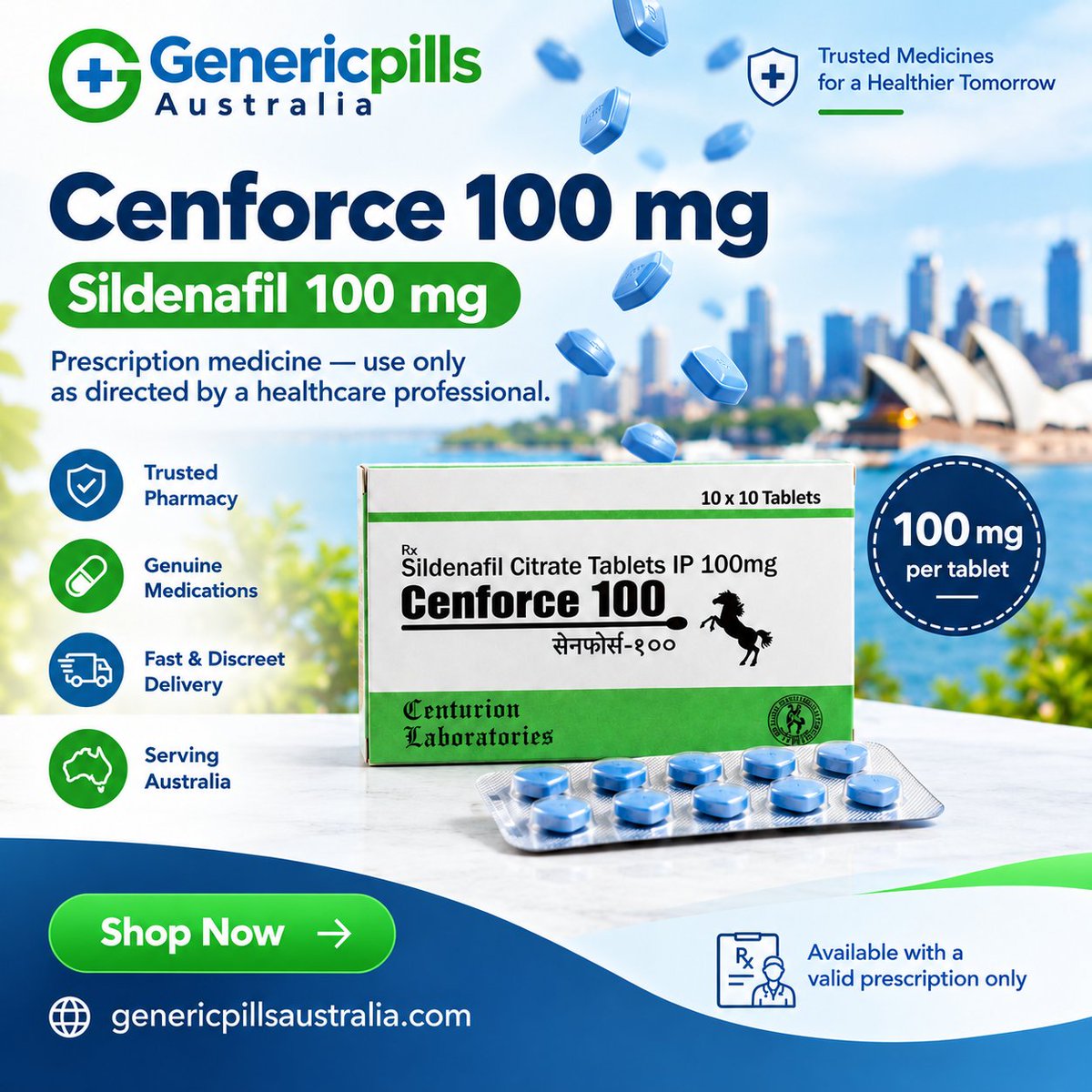 genericpillsau's tweet photo. Cenforce 100mg - Sildenafil Citrate Tablets https://t.co/GeMIeEU1VB