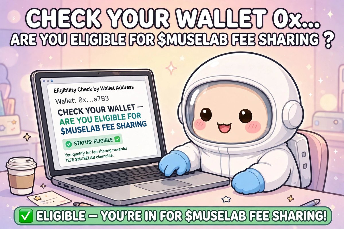 MuselabRH's tweet photo. ARE YOU ELIGIBLE FOR $MUSELAB FEE SHARING?

Eligibility Check by Wallet Address is LIVE 👀

✅ STATUS: ELIGIBLE
You qualify for fee sharing rewards!

Paste your wallet

Check now: https://t.co/AX4koqTJpK

HOLD $MUSELAB = EARN $META

Are you in?

$MUSELAB https://t.co/sY7oatnqv2