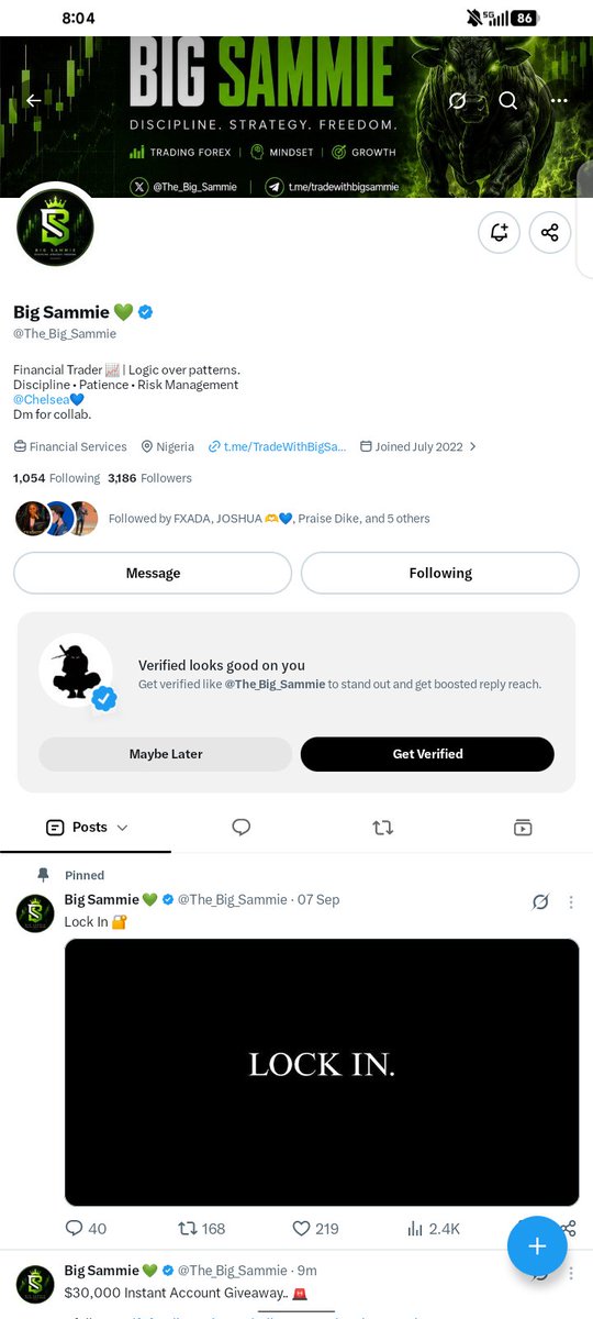 Spy_16_'s tweet photo. @The_Big_Sammie @AifoFunding @isaacoladipupo_ @TripAfx @w1n5t0nxD @Hameadoo44 @JummyJob @Zohaib_Fx425 @realkayode_ Done boss. https://t.co/J3kQjnYbnV