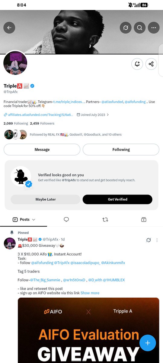 Spy_16_'s tweet photo. @The_Big_Sammie @AifoFunding @isaacoladipupo_ @TripAfx @w1n5t0nxD @Hameadoo44 @JummyJob @Zohaib_Fx425 @realkayode_ Done boss. https://t.co/J3kQjnYbnV