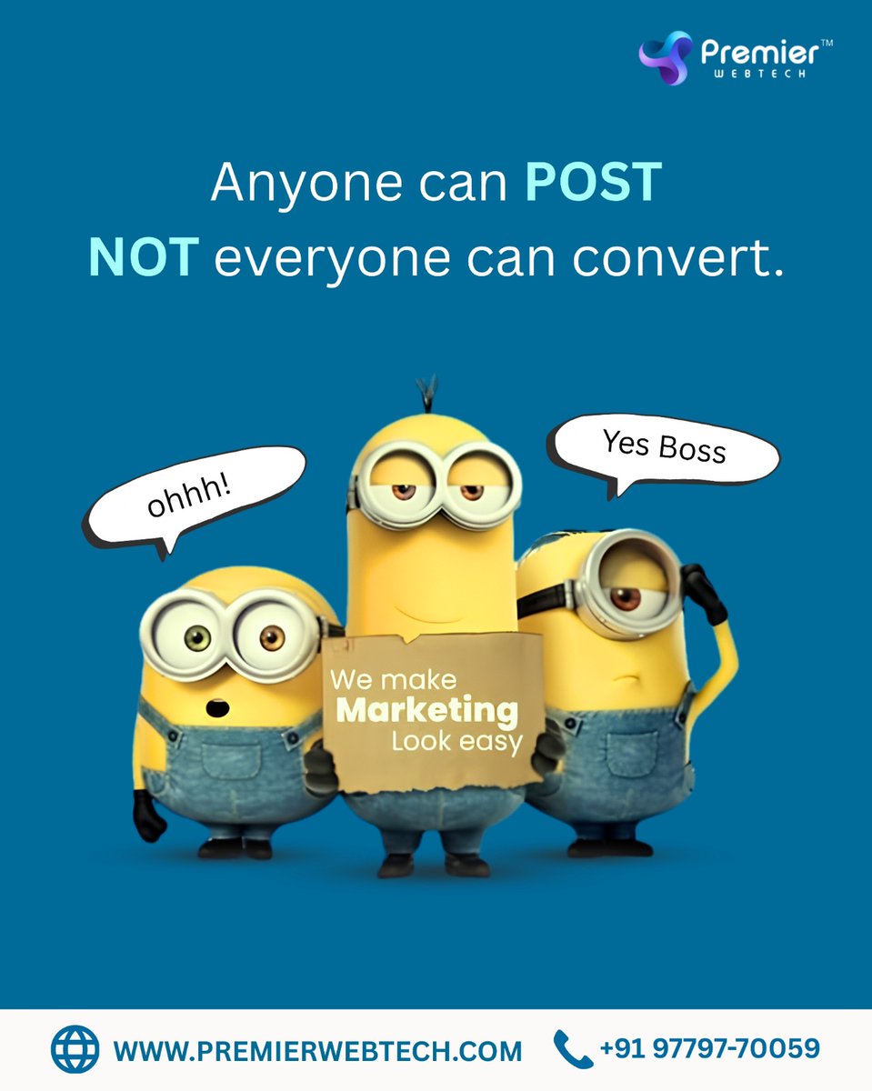 premierwebtech8's tweet photo. Posting? Easy. Converting? That's our job." 🎯

We make marketing look easy — and results look even better.

📞 +91 97797-70059 | 🌐 https://t.co/yRrQVhGBcD
#PremierWebtech #MarketingMadeEasy #Jalandhar https://t.co/eRKGqNoEYZ