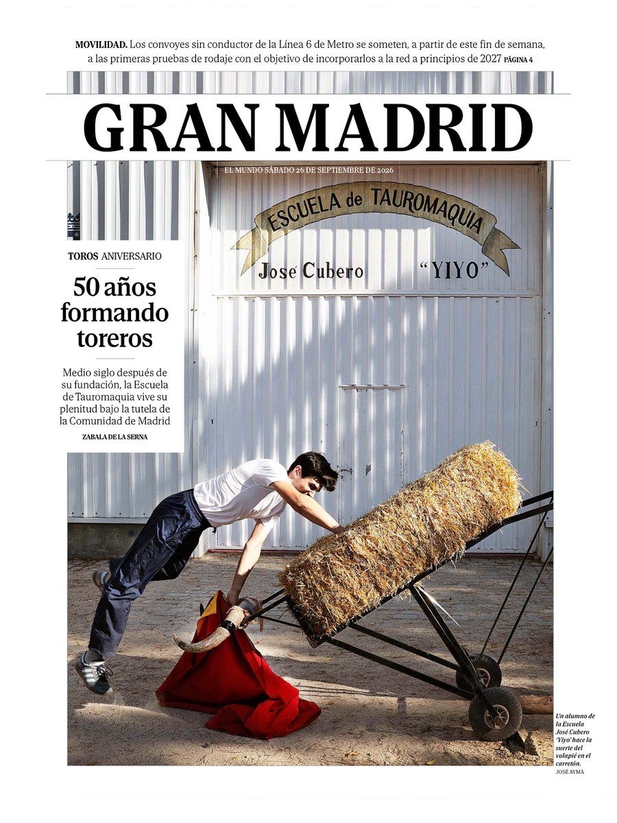 zabaladelaserna's tweet photo. 50 años formando toreros en la Escuela de Tauromaquia: "Enseñamos el respeto en el ruedo y en la vida" @EM_GranMadrid  @ElMundoToros  @EscuelaYiyo  https://t.co/HeHRgSXNdD https://t.co/pR4ABNlpWM