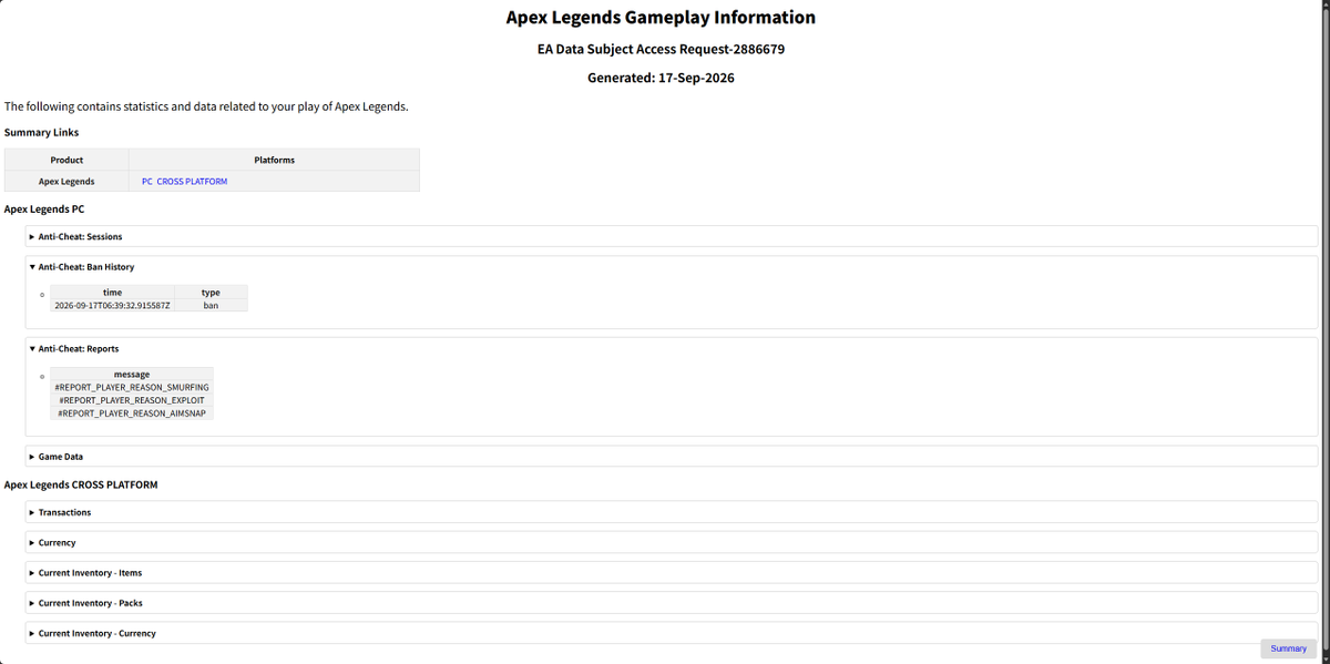 nxoo20's tweet photo. I was falsely banned in @PlayApex on Sep 17 for "competitive advantage". My EA ID:1d1dplz (Steam:1hp-plz). I've never cheated, but my login logs show malicious activity from a foreign IP during that time.Please re-examine my case and help me get my account back! @ApexLiveComms https://t.co/aw9C0P5qwk