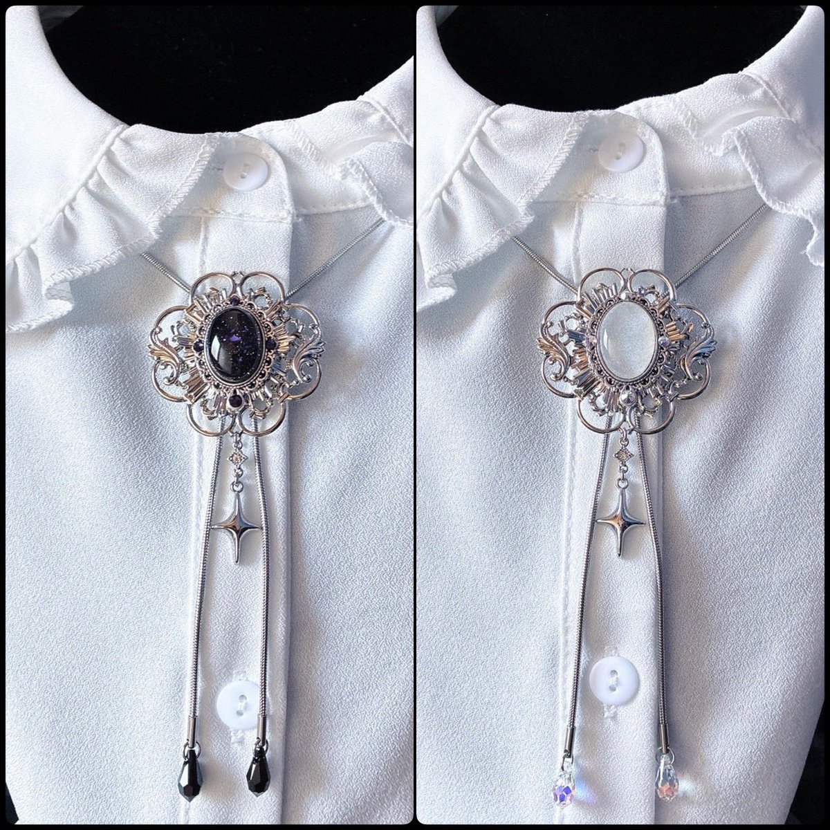 ainekoya's tweet photo. minne通販本日20:00～✨
BLACK or WHITEシリーズ、深海虹彩のバッグチャームは確保していた資材を使い切った為、今期最後の販売となります！
再販は未定ですが早くても来年以降の再販になるかと思います🙇‍♀️
魔晶石の標本瓶は使用している一部資材の廃盤の為、現デザインでの販売は今期最後となります。 https://t.co/eNdaE3CCKD