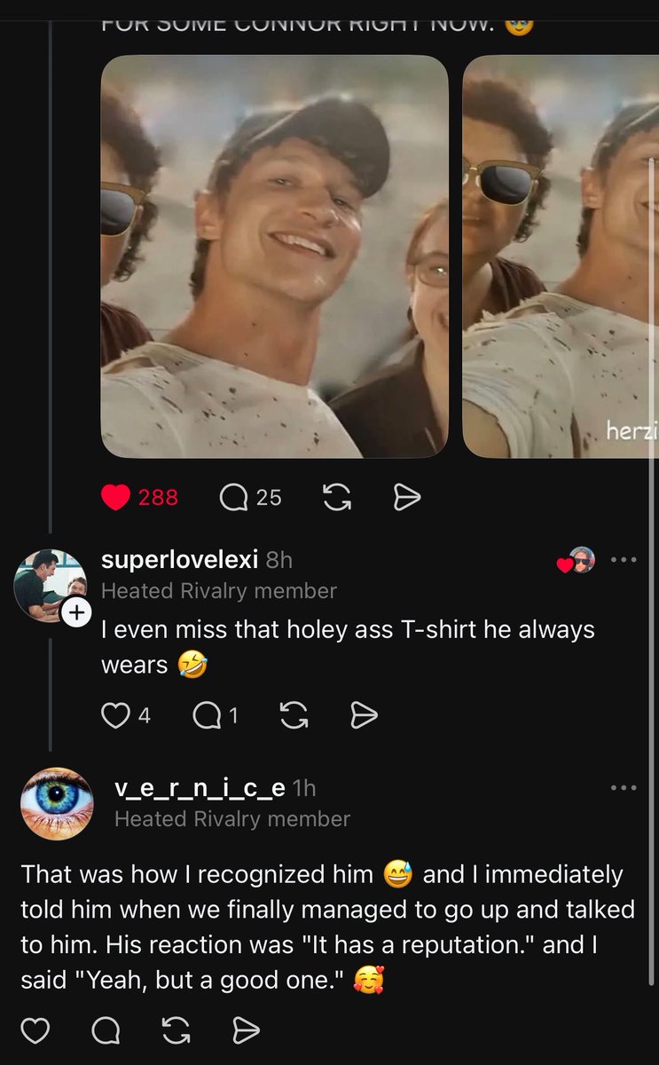 StorrieHQ_'s tweet photo. “It has a reputation” talking about that holey ass T-shirt 😭😭😭 Connor you’re way too funny, I love how he genuinely does not give a fuck 😂 https://t.co/AR4QI0IIpZ