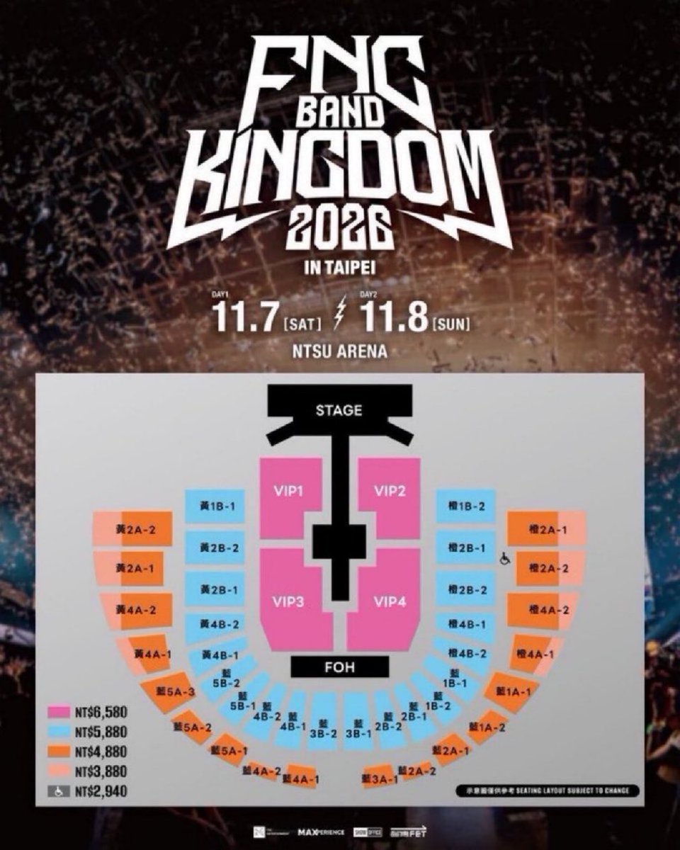 SYurtseven1678's tweet photo. WTS 
FNC BAND KINGDOM 2026 IN TAIPEI🩵

VIP 1,3
Zone 1B-2

Interfans can dm

Dm to book
#FNCBANDKINGDOM #FTISLAND #CNBLUE #NFlying #HiFiUnicorn #AxMxP #티켓대행 #타이베이콘서트티켓대행 #대리티켓팅 https://t.co/coknbW2pyA