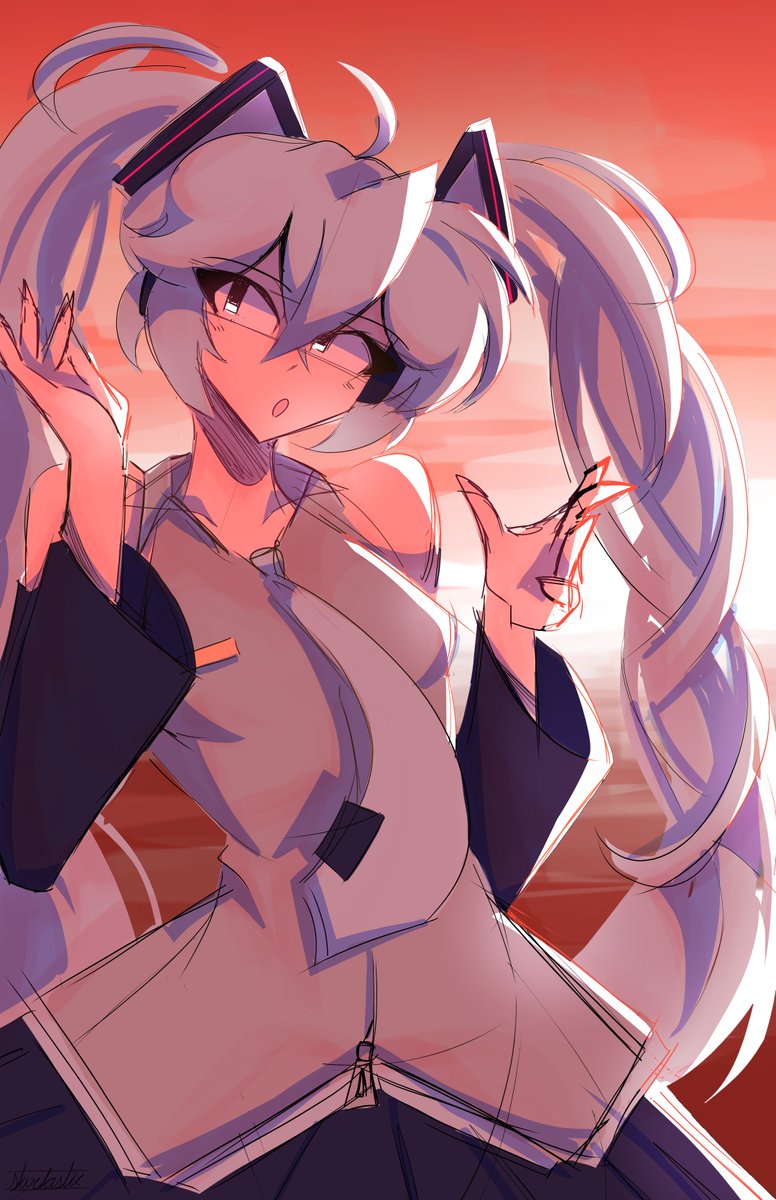 Startastic470's tweet photo. Miku doodle :D #Hatsunemiku https://t.co/bZAztFTQzn