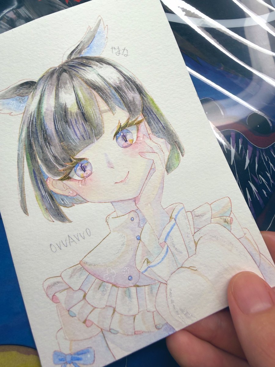 0VVAVV0's tweet photo. 無断転載とかAIとか言われないように別角度(背景なし＆手書きサイン付)の証拠も載せとこ… https://t.co/rnMOJg2uLH
