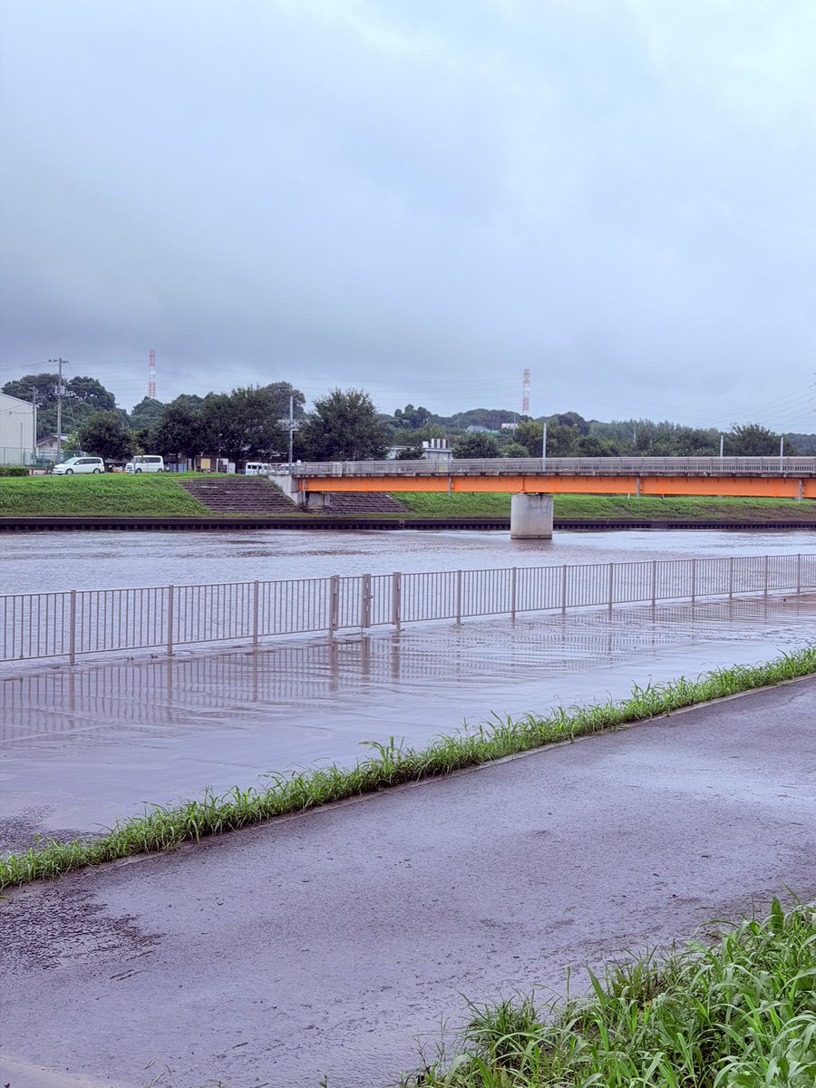 yachiyo_090720's tweet photo. 本日の「道の駅やちよ」周辺の
新川の様子です。
水位は、下がっていますが、
護岸は、泥がまた堆積してしまっているので、立入禁止になっております。

#道の駅やちよ

 https://t.co/GEWWPysKXh https://t.co/0FXIukoTL1