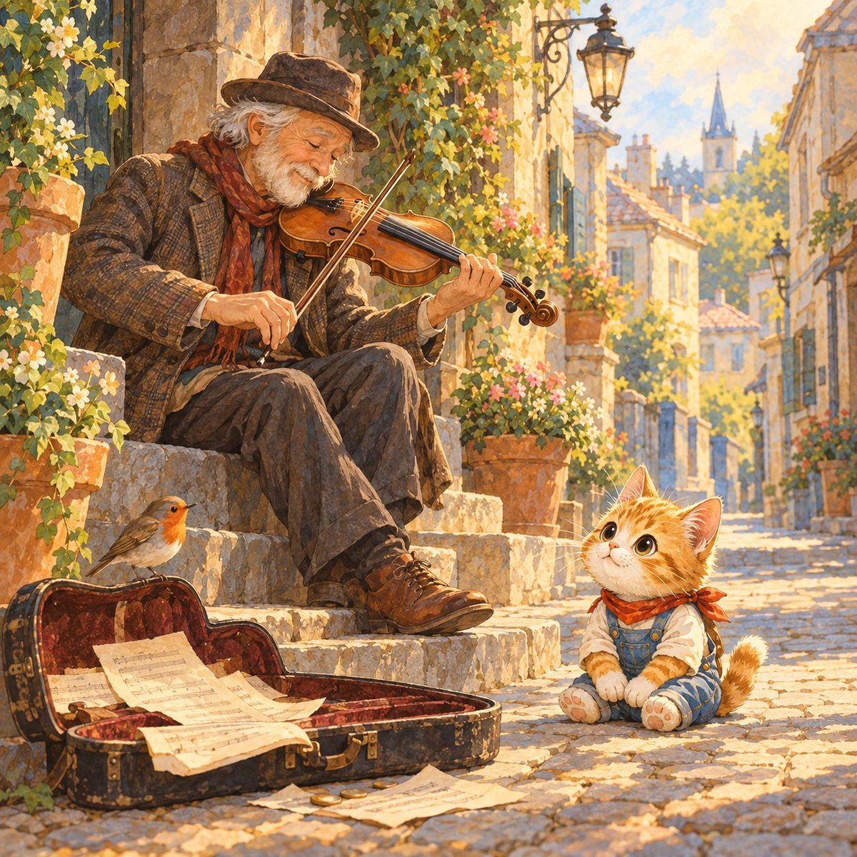 ritsuki_ai's tweet photo. Happy Caturday
from Brew! ðŸâïž
Brew found a little street music
and stayed to listen. ð»ðŠ
#Caturday #LittleBrew https://t.co/WVwNHMO99I