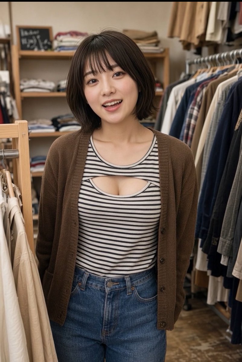 Mugichagpt's tweet photo. 古着屋に買い物行こう https://t.co/7VwskaWUgr