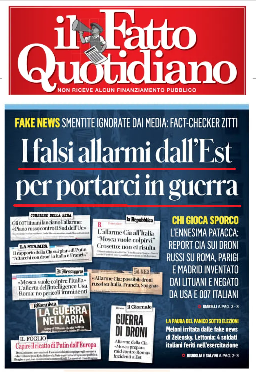 francotaratufo2's tweet photo. Chi avvelena i pozzi?

#Travaglio sul @fattoquotidiano oggi lo spiega benissimo.

"Siccome è impossibile che i falsi allarmi quotidiani degli ultimi 18 mesi siano sorti per caso, bisogna chiedersi chi fabbrica questa spazzatura per avvelenare i pozzi e trascinarci in guerra" https://t.co/kdFdhIqFoT