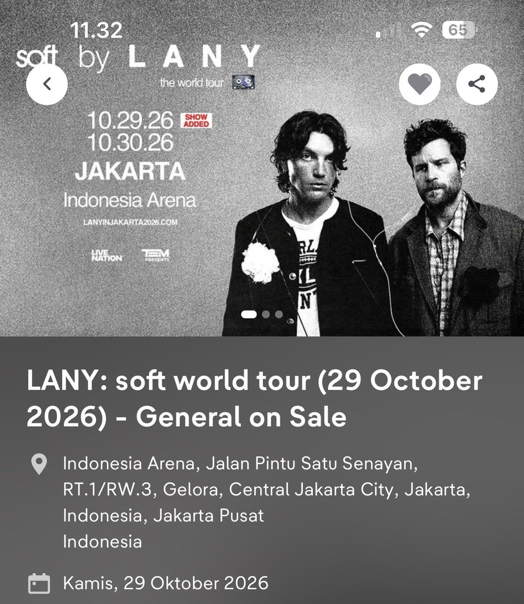 Blacksnowiest's tweet photo. WTS / WANT TO SELL TIKET KONSER LANY DAY 1

🗓️ 29 Oktober 2026
🎫 2 TIX (FESTIVAL)
💰2,7jt /each (underprice)

alasan jual karena bentrok kerjaan, tidak bisa cuti😔

1. Tiket atas nama pribadi✅
2. no tipu by https://t.co/YKHskgrPoK ✅
3. COD juga bisa ✅

yg minat langsung dm https://t.co/vATjbccA1Q