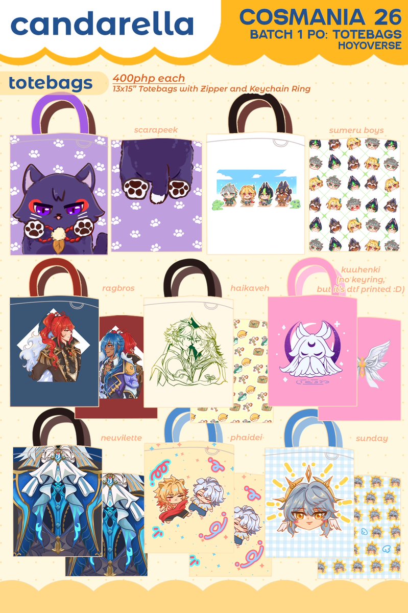 __candarella's tweet photo. [haro 🌟🔁]

🌟COSMANIA 2026 (BATCH1) 🌟

🛍️ advanced reservations
🌸 hairclips, totebags, microfiber
✨ hsr, genshin, pokemon, persona, jjba
🔥 limited stocks, first come first served :>
🧵form in thread or DM me :>

#cosplaymania2026 #FanfairAtCosplayMania2026 https://t.co/GUlPlsEuwQ