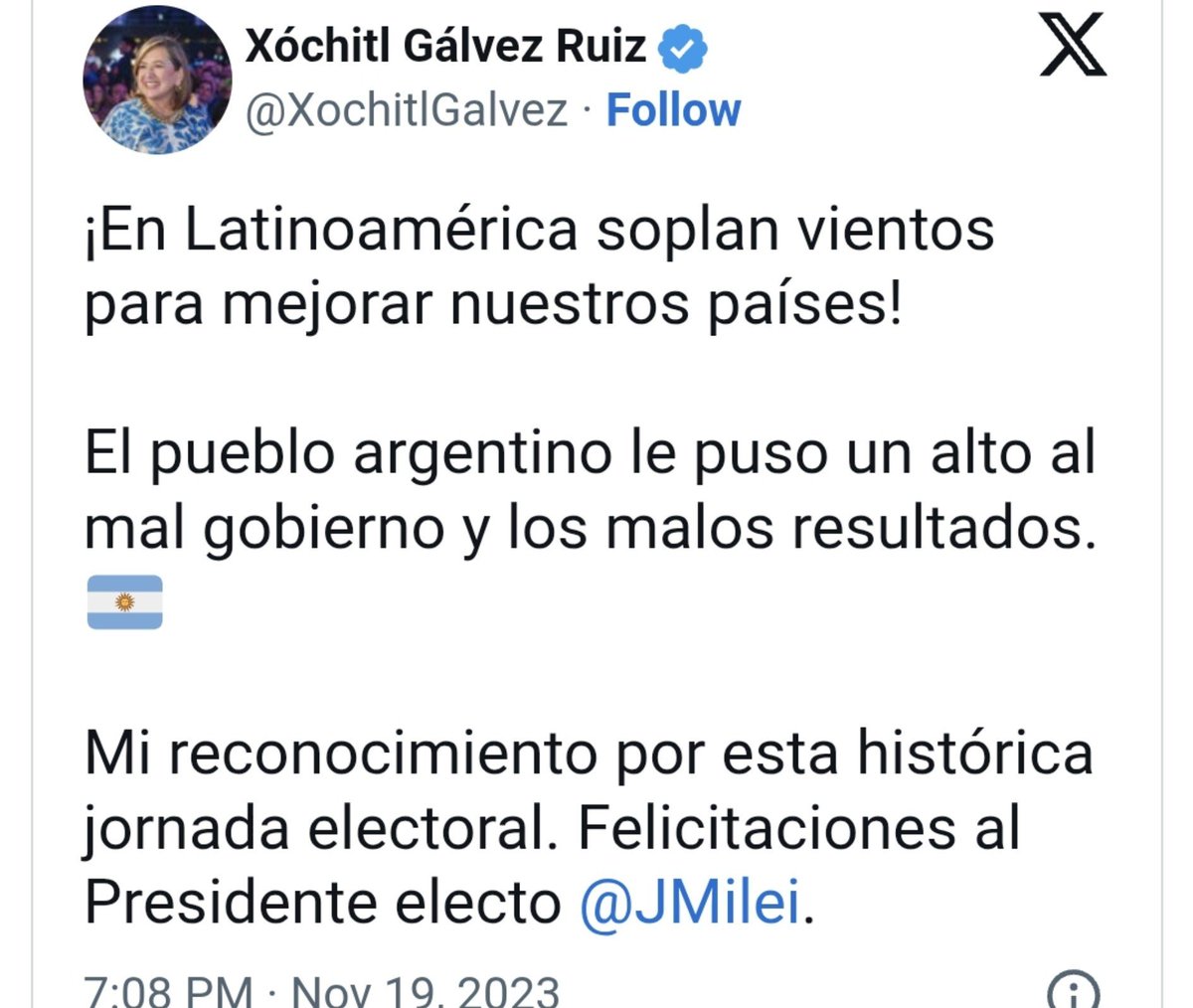 ZuritaCarpio's tweet photo. Los vientos que de mejora, decía @XochitlGalvez https://t.co/ipu8canE3o