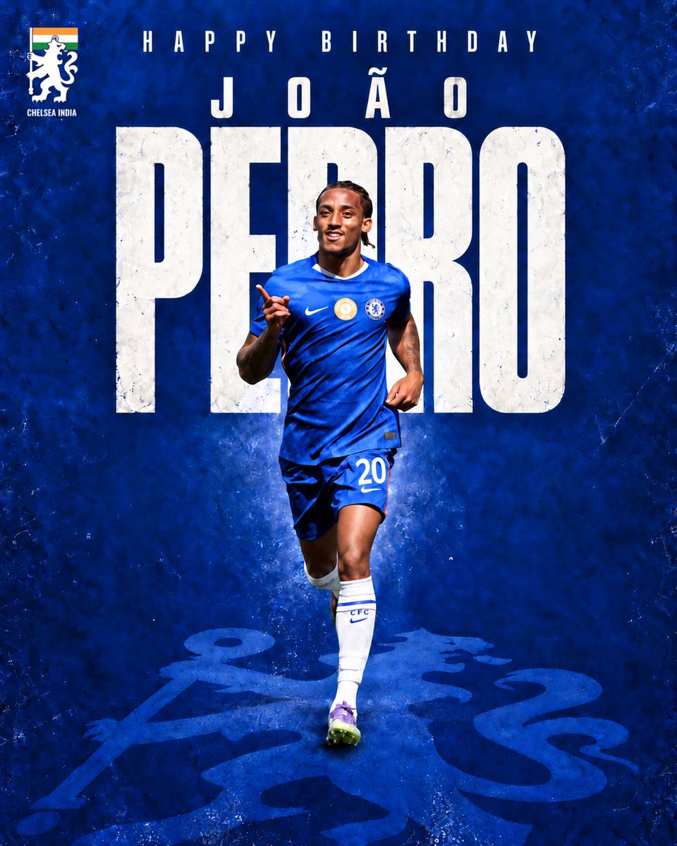 ChelseaIndia's tweet photo. Happy Birthday, JoΓ£o Pedro! π§π·π
Hereβs to many more special moments in Blue! β¨π
#CFC #ChelseaFCOSC #ChelseaIndia #IndiasBlueArmy https://t.co/OzYWkWXJoe