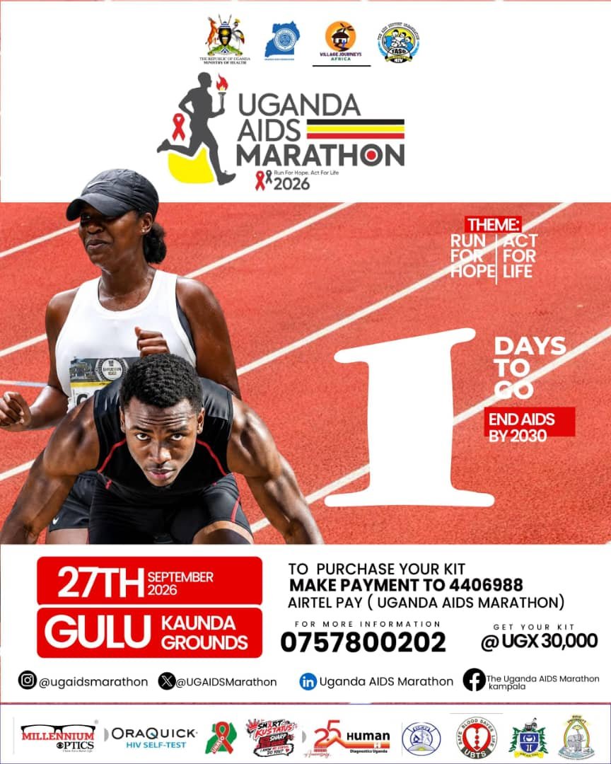 RonacoVeli911's tweet photo. Gulu*2 went to school.#Uganda Aids Marathon it's tomorrow 27th september 2026 at kaunda Grounds.registration fee is only at 30k.grab your kits today and join us in Gulu city.Our theme "Run for hope,Act for life".Let's End Aids by 2030.we go*2 https://t.co/Fzl6REShoM