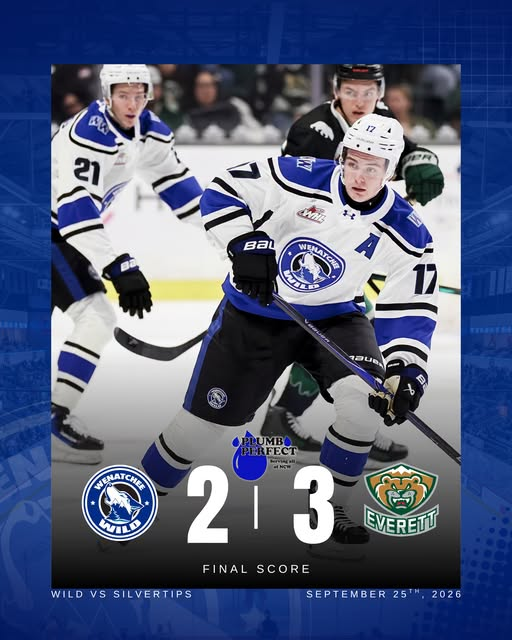 WHLwild_'s tweet photo. One goal short. That close. 🤏
Your Plumb Perfect final score: Everett 3, Wenatchee 2.
#PowerOfThePack https://t.co/OyoqVSIAAr