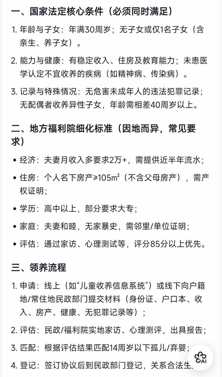 qianyuwing's tweet photo. 中国大陆对孤儿的领养条件是月收入2W以上

同时还要做心理及智力测试，分数达标以上才满足收养条件

说明他们也知道要这个条件的人，才可能没有太大压力的生活

按照这个标准90%的人都不配当父母的￼ https://t.co/YVBXEPGuU6