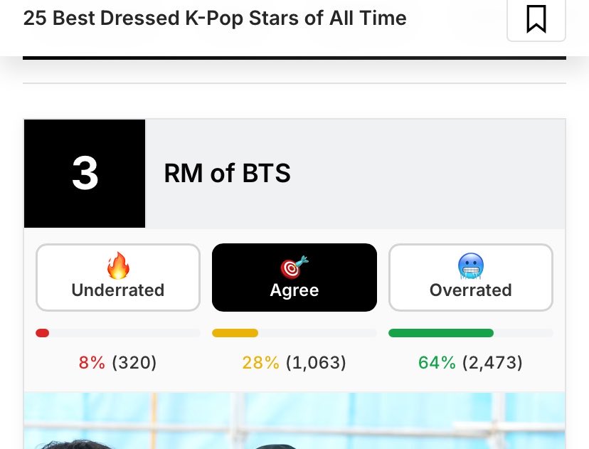 AboutRMmusic's tweet photo. 🚨Antis are rating namjoon’s ranking as overrated. Please tap on this link and rate him as “Agree” or “underated”

https://t.co/M0bTapqRZR https://t.co/Lf8D0LgZR4