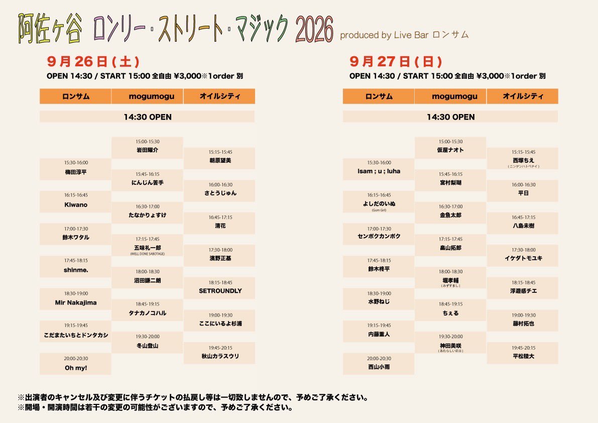 hamano19950102's tweet photo. 本日は阿佐ヶ谷にて歌います。
イベントは今日、明日と開催されます。
「ロンリー・ストリート・マジック」

雨と生活と音楽と。
フラっと遊びに来てくださいな。 https://t.co/yJB8OU68Dw