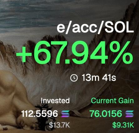 OnchainPatience's tweet photo. A Lead trader in the ALM group took this trade on $e/acc, 112 SOL in and 76 SOL profit, and it all happened in a few minutes.

Not every call ends like this, but this is what happens when you follow Smart Signals and sit among traders who check every launch the same way before they touch it.

  #ALM is where I learned to stop losing money in crypto.