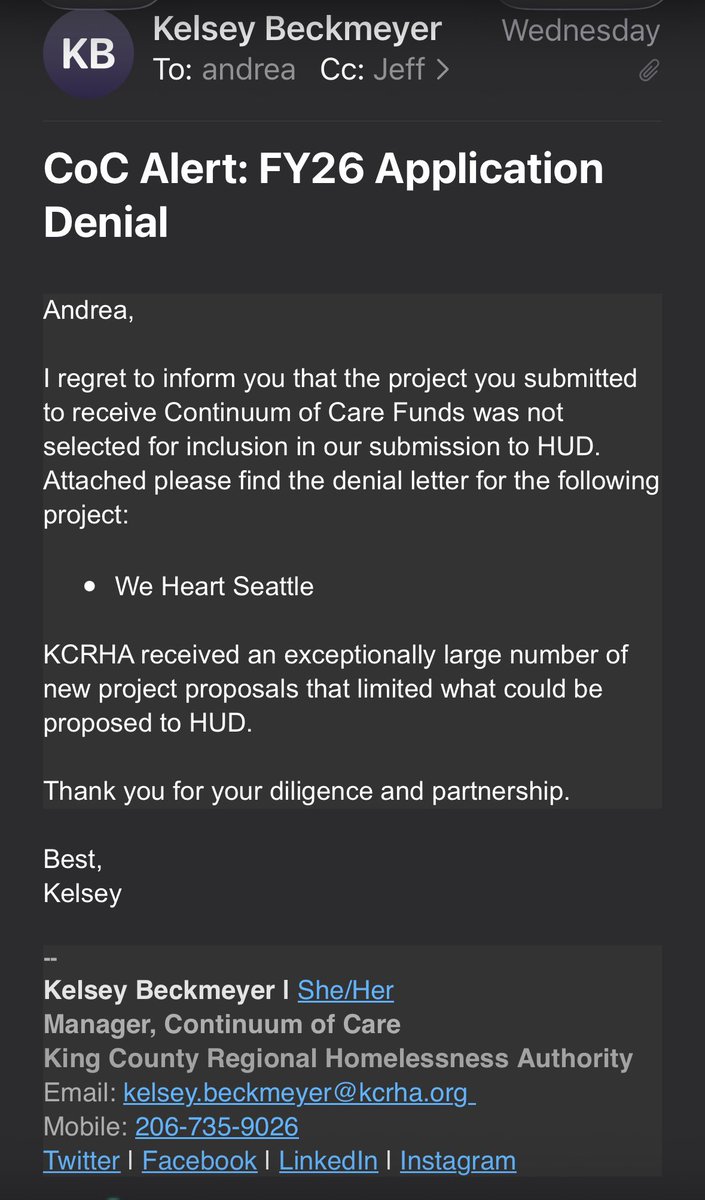 weheartseattle's tweet photo. KCRHA just told us We Heart Seattle didn’t make the cut for FY26-27 Continuum of Care funds. We scored last among the rejected projects. I take that as a badge of honor. @KingCoRHA 

They said there were “an exceptionally large number of new project proposals.” Fine. We applied for $1 million as a new provider after six-plus years of street outreach, cleanups, and getting people into treatment and work. We didn’t fit their model. I’m good with that.

This is the same King County Regional Homelessness Authority that has burned through leadership, couldn’t account for about $13 million in a forensic audit, and still oversees a system where homelessness keeps climbing (up 849% in seattle/KC) and the streets stay deadly. Washington has been near the top of the country (top 4th) for overdose deaths. Our hospitals and first responders are drowning in the response. That is not a mystery. It is the result of a government industry that grew after 1987, when this work used to belong to churches and neighbors who showed up.

We Heart Seattle is privately funded on purpose. Before the bureaucracy took over, faith-based and community groups did this work without a Continuum of Care ranking We may still  apply directly to Federal HUD (now able since officially rejected by local municipalities) for supportive services like service therapy that restores our parks. 

We will not pretend we belong inside a system that keeps failing the same people we meet every week.

If you believe private organizations still have the magic touch, this is a good time to donate. Thank you to everyone who already does. We don’t need their million dollars to keep going. 

And we refuse to scale without the needed policy to get people indoors, to mental health care, to drug treatment through accountability vs. soft on crime diversion programs. 

Policy First! 💚🙏🏼 @Twolfrecovery 

https://t.co/HWCut5asvK