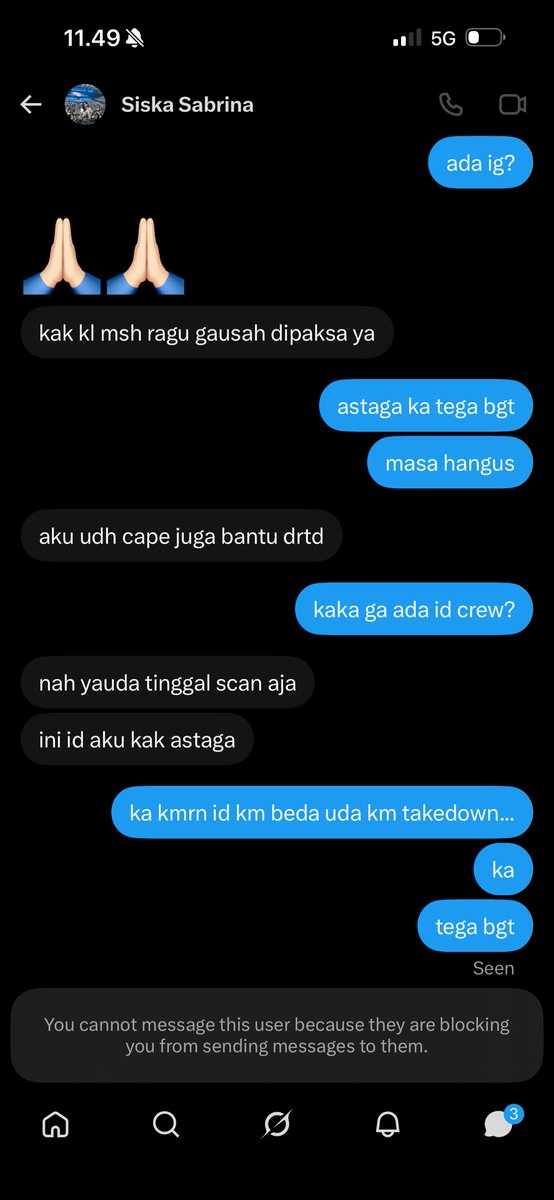 valrie_vals's tweet photo. pls be aware ya guys, 100% scammers. dia ngaku" sebagai crew ticketing dengan proof KTP, ID Crew, dan bunch of tickets. &amp; Already makan korban lebih dari aku satu orang‼️ https://t.co/n9e7ENiuPv