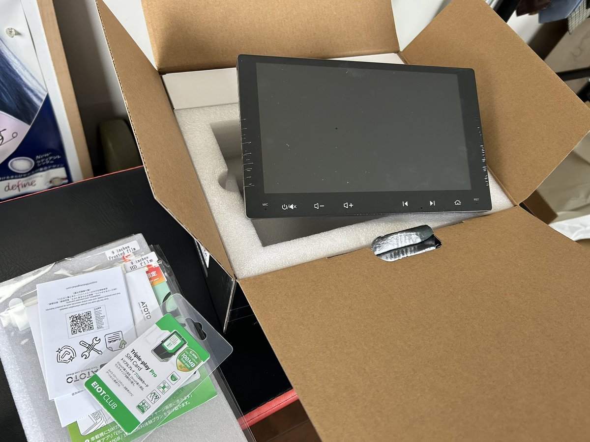 happygarage10's tweet photo. 先日MaxxECUレースをオーダーしてまだモノが来ないんですが、先にATOTOモニターを買ってしまった😅

だって今Amazonタイムセール中で普段より1万ぐらい安いので買うべきだと笑

ポテンザさんいつもアドバイスありがとうございます😊
#L285 #ダイハツ #ミラ #4WD改FR #これから車検 https://t.co/2COqklEL53