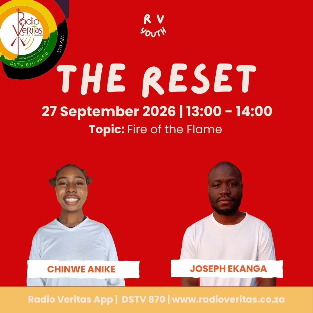 RadioVeritasSA's tweet photo. #RadioVeritasSundayProgrammes

#TheReset with Chinwe Anike &amp; Joseph Ekanga on #RadioVeritasSA #Dstv870 #RadioVeritasApp

📆 27 September 2026 
⏰ 13:00 - 14:00

#CatholicYouth #YouthMinistry #RadioVeritasYouth #RVCatholicYouth #RVYouthCommunity https://t.co/mePRTGKled