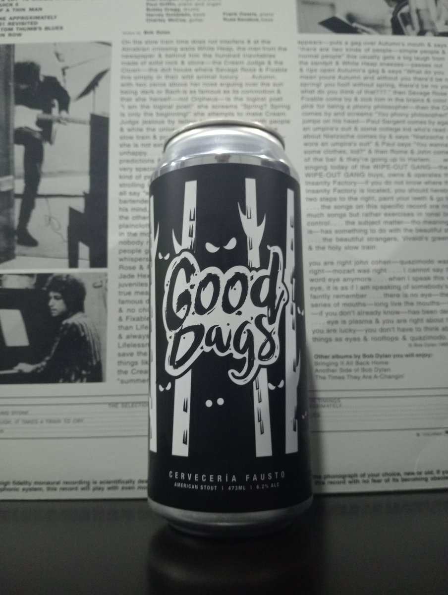 FCervisia's tweet photo. Termina el #CebadaYVinyl con Good Dags una American Stout de Cervecería Fausto espesa e intensa con 5.8%
Highway 61 Revisited de @bobdylan 1965
#Frigus #beer #cerveza #craftbeer #beerme #beertime #beerlover #BrothelHB #drinkbeer #vinylrecords #vinylcollector #viernes #bier https://t.co/FmEXI9uf6N