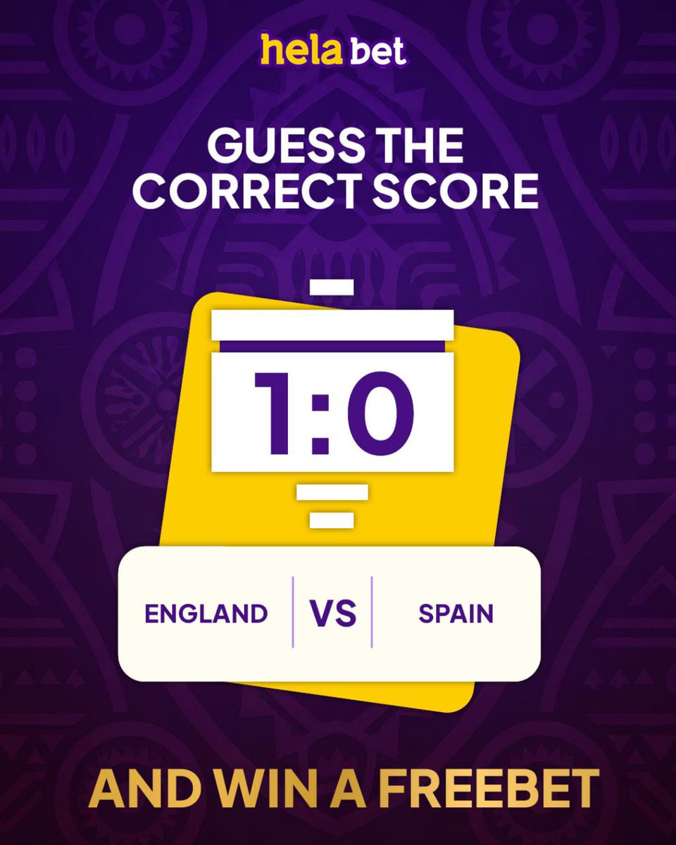 helabetKEN's tweet photo. 🔥 GUESS THE SCORE! ⚽️

England 🏴 vs Spain 🇪🇸 — what’s your prediction? 👀
Drop the exact score in the comments and stand a chance to WIN A FREE BET! 🎁💜

#HelaBet #GuessTheScore #EnglandVsSpain #FreeBet #FootballKeKenya https://t.co/ittjRjgvfg
