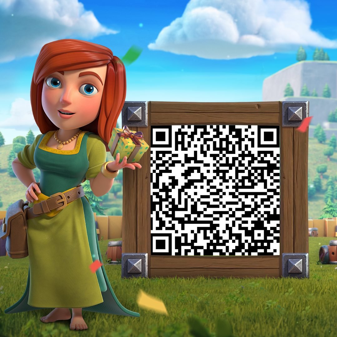 ChatCOC's tweet photo. The Villager has a little gift for you. ✨ Claim it using the QR code: https://t.co/ZmYo76AaxP