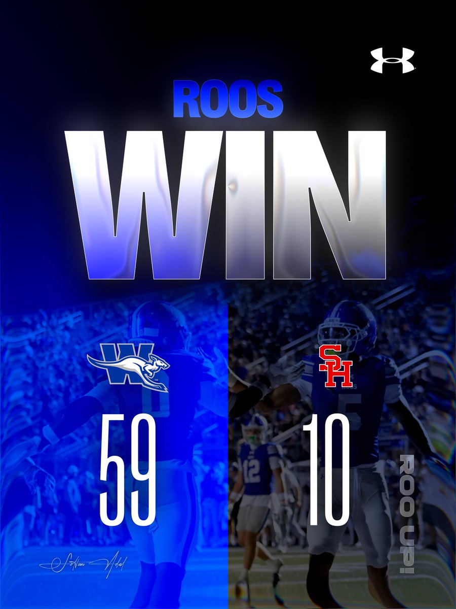 whsrooathletics's tweet photo. 🏈 HOMECOMING W 

Roos roll 59-10 at Kangaroo Stadium!

Great night to be a Roo.

#GoRoos https://t.co/tg7o3GmzH2
