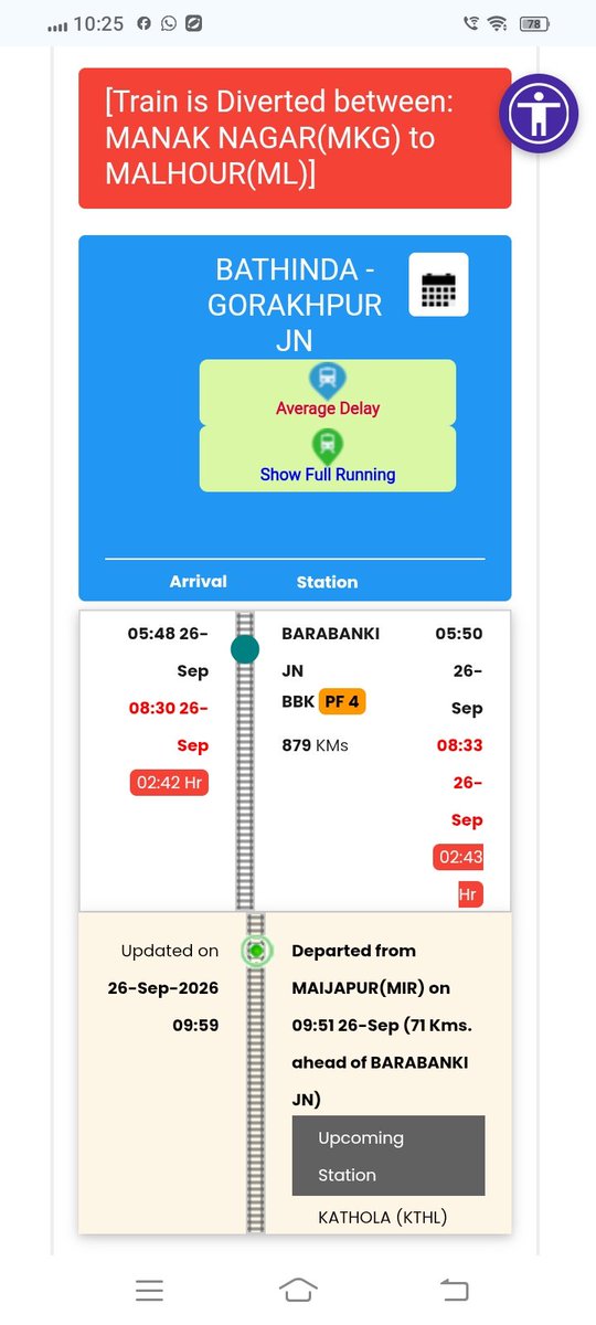 UTTAMTRIPATHI63's tweet photo. @AshwiniVaishnaw @RailMinIndia @drm_lko @narendramodi @PMOIndia @drmljn @drm_dli @RahulGandhi 12556 को कानपुर से बाराबंकी 104 KM जाने पर 2 घंटा लेट कर दिया गया,जो ऐशबाग से रेगुलर निकलती है वह राइट टाइम है, लाल यादव जैसा रेलवे मंत्री चाहिए जो गालियां दे,मंत्रालय इसकी पूरी जांच करेंUP/Down ट्रेन को क्यों लेट किया जाता है, वंदे भारत बाद में पहले इन ट्रेनों को राइट टाइम चलाइए https://t.co/nLCHhUudY4