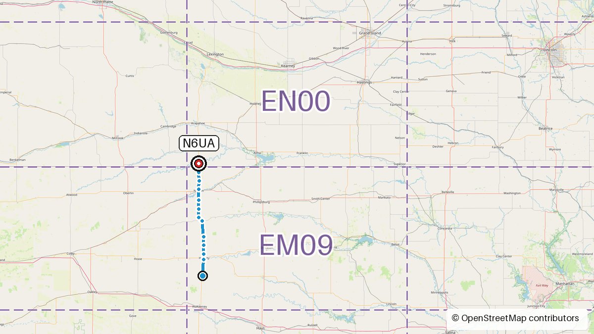 SatRoverWatch's tweet photo. Another grid in the rearview mirror — N6UA has crossed from EM09 into EN00.
The Rovermobile is still rolling. 🚙📡

@dtabor Happy roving! 🛰️
Position via https://t.co/T7njmBOJN1: https://t.co/6UY3uNbXBg https://t.co/GaL9d1bMG3