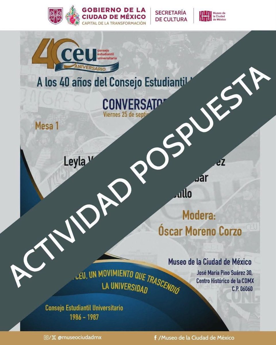 CEU_UNAM's tweet photo. AVISO IMPORTANTE https://t.co/SRndTDcks8