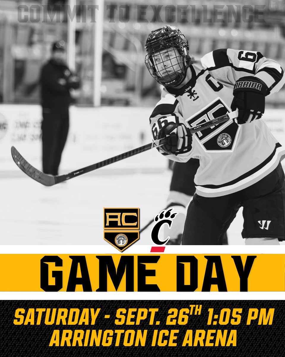 AdrianMD1Hockey's tweet photo. Itβs gameday round two against Cincinnati! Weβll close out our series with the Bearcats TODAY at 1:05 at AIA!
π University of Cincinnati
β° 1:05 PM
π Arrington Ice Arena
πΊ @adriancollegetv
#GoDawgs #CommitToExcellence #W2D https://t.co/egO7XYftTo