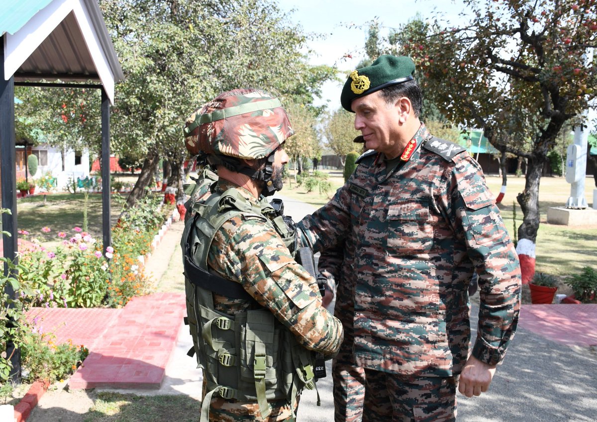 adgpi's tweet photo. Mission Ready. Counter-Terror Ready.

#GeneralDhirajSeth, #COAS, visited Rashtriya Rifles Sector Headquarters under @ChinarcorpsIA and reviewed operational preparedness for counter-terrorist operations. He was briefed on the prevailing security situation and measures instituted to detect, deter and decisively respond to terrorist threats.

#COAS commended all ranks for their professionalism, commitment and high standards of operational preparedness. He exhorted them to maintain constant vigilance, sharpen intelligence led operations and retain the ability to respond swiftly and precisely to emerging threats. He also underscored the importance of seamless synergy and close coordination with all stakeholders to enhance situational awareness and strengthen the overall counter-terror response.

#COAS Commendations were pinned to deserving soldiers for their gallantry and exemplary service, recognising their courage and contribution to counter-terrorist operations.

He emphasised the need to remain ahead of the threat, maintain relentless operational focus and ensure a coordinated, calibrated response, while safeguarding the safety and security of the people.

True to the spirit of #JAIseVIJAY, the #IndianArmy remains resolute in countering terrorism, strengthening synergy, protecting the people and maintaining a secure environment.

@DefenceMinIndia
@SpokespersonMoD
@NorthernComd_IA
@ChinarcorpsIA